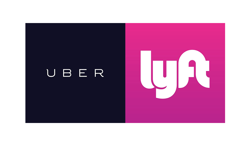 Uber and Lyft logos