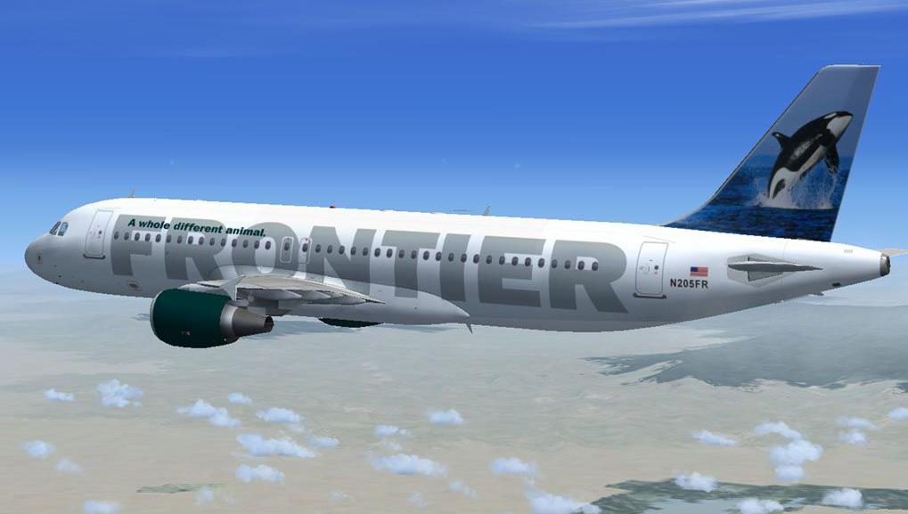 Frontier Airlines whale livery