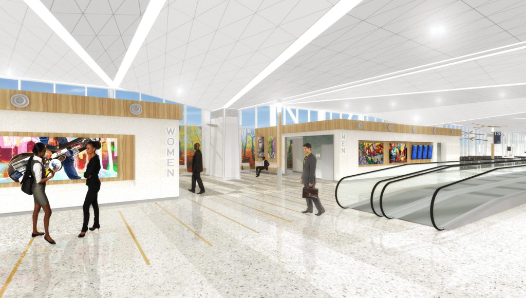 B modernization wide walkways rendering