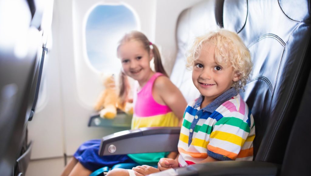 Kids on plane