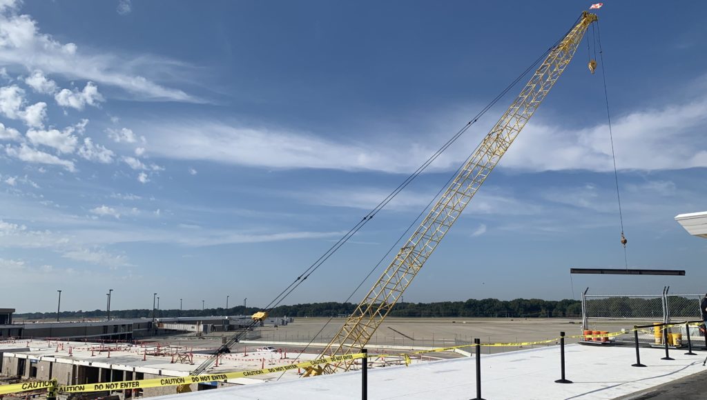 B Concourse modernization first beam