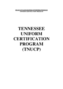TN Uniform Certification Program Agreement