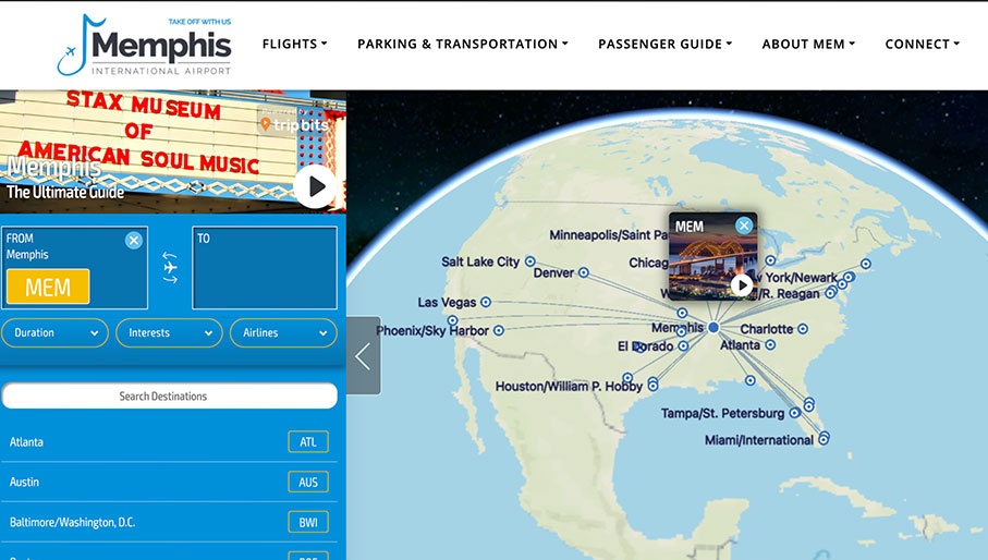 Memphis International Airport launches interactive nonstop destination